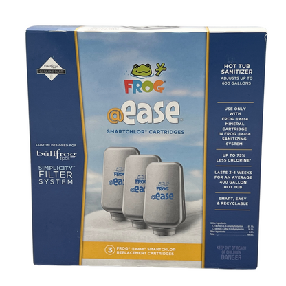 FROG @ease for Bullfrog Spas, Simplicity, Regular Size – SmartChlor Replacement Cartridges, 3 Pack