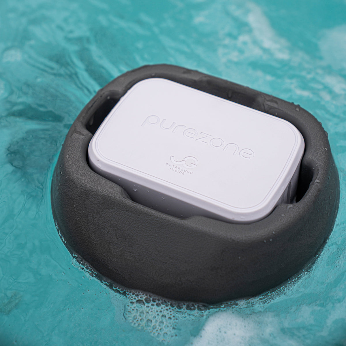 Balboa Purezone Hover smart water monitoring system floating in hot tub water