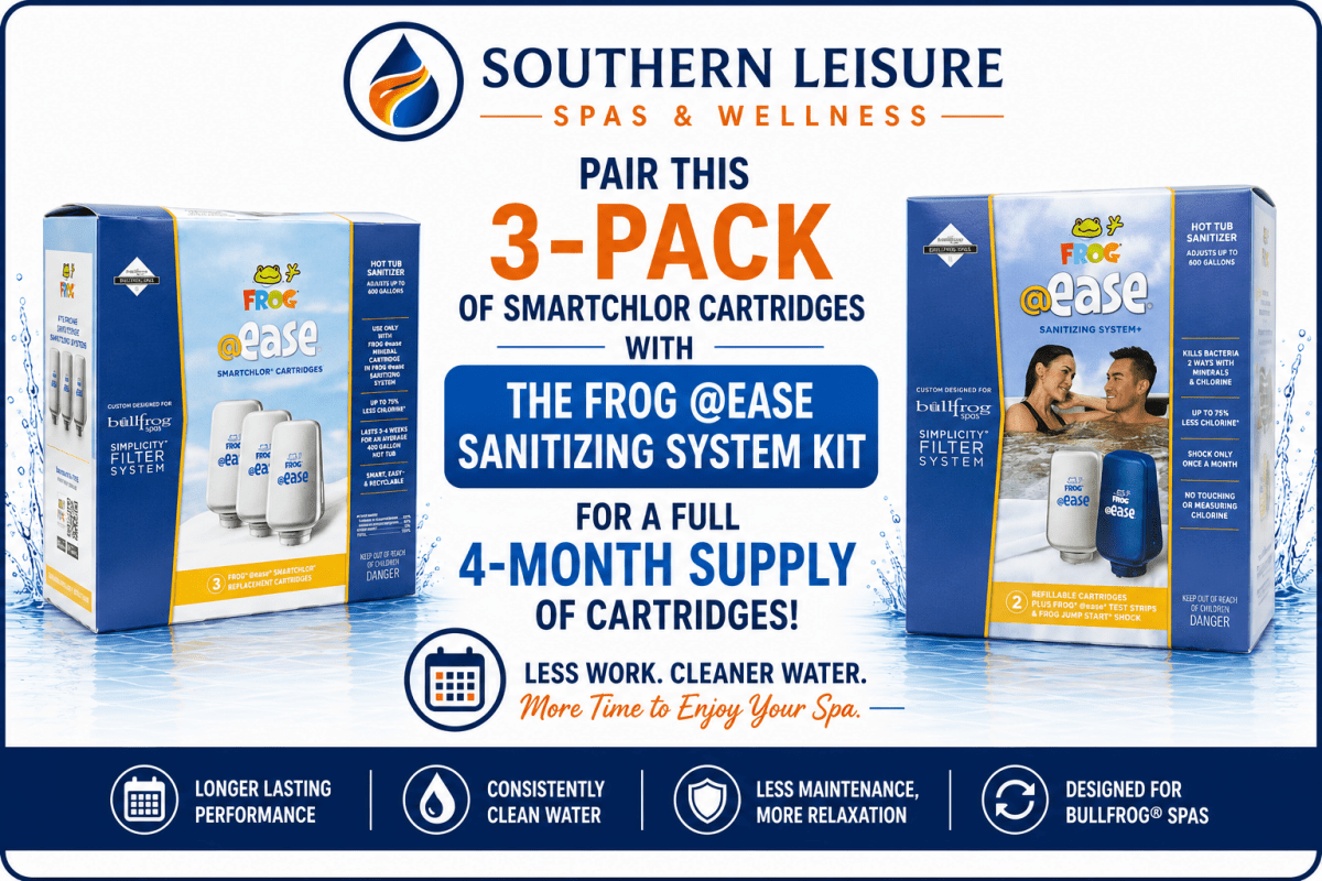 Bullfrog Spas Simplicity Regular Size SmartChlor Replacement Cartridges – 3-Pack - Southern Leisure Spas & Wellness