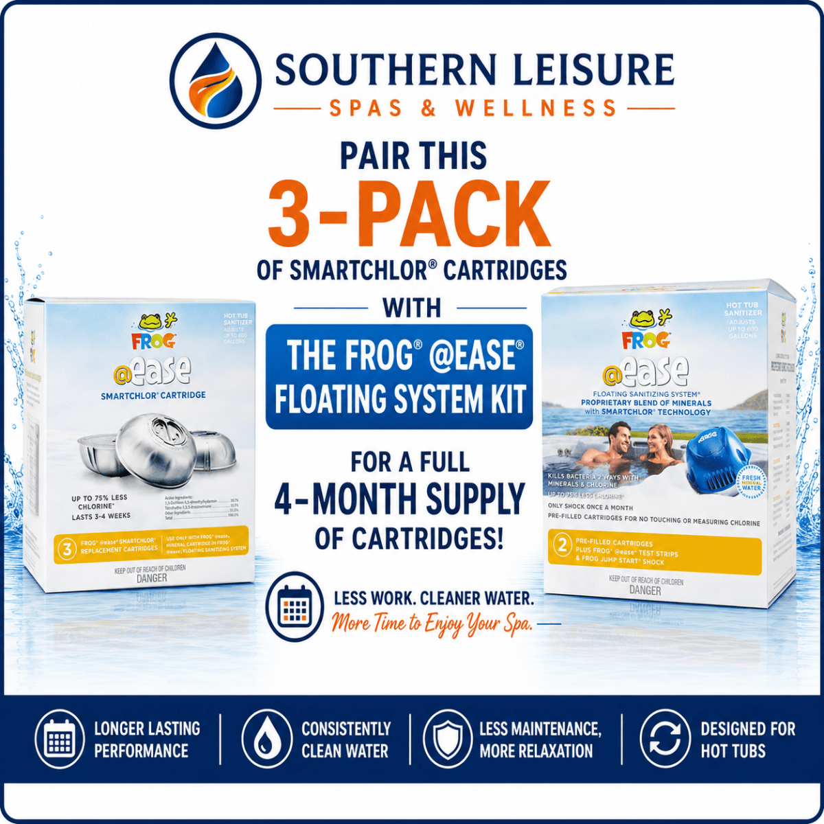 FROG @ease Floating SmartChlor Replacement Cartridges – 3-Pack - Southern Leisure Spas & Wellness