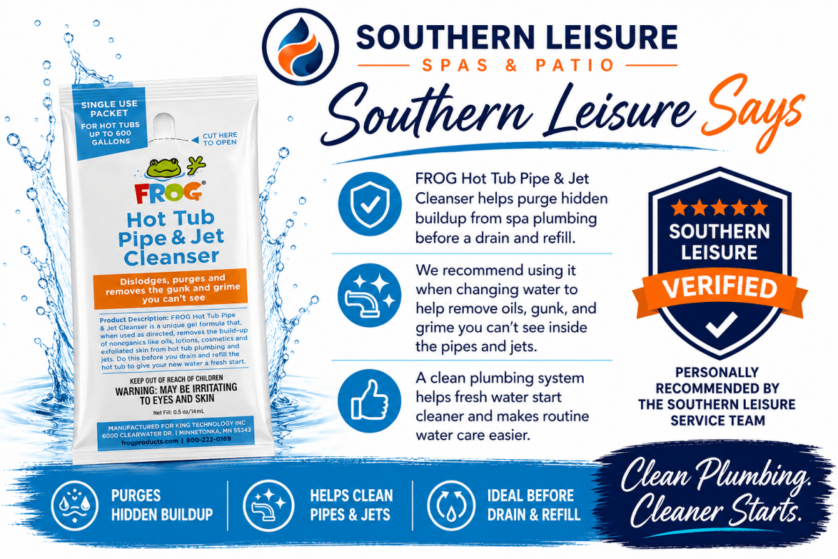 FROG Hot Tub Pipe & Jet Cleanser – Single-Use Packet (Up to 600 Gallons) - Southern Leisure Spas & Wellness