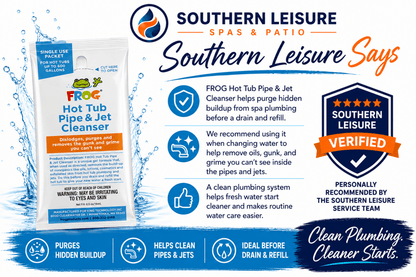 FROG Hot Tub Pipe & Jet Cleanser – Single-Use Packet (Up to 600 Gallons) - Southern Leisure Spas & Wellness