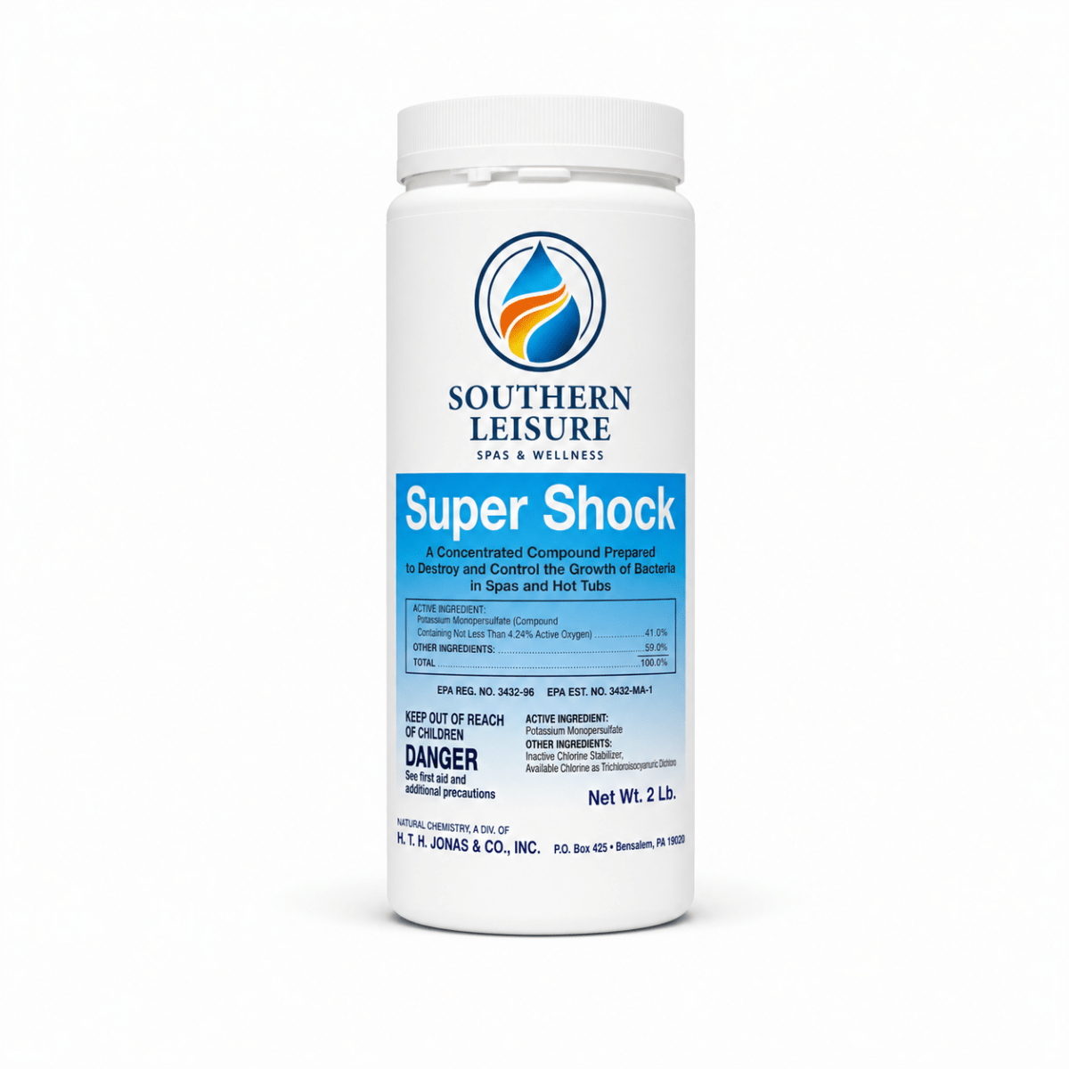 Southern Leisure Super Shock – Concentrated Dichlor Spa Sanitizer & Shock (2 lb.) - Southern Leisure Spas & Wellness