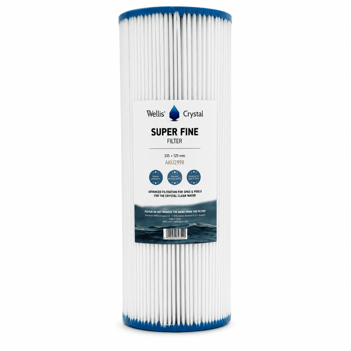 Wellis Crystal Super Fine OEM Spa Filter – 50 Sq. Ft. – AKU2998 - Southern Leisure Spas & Wellness